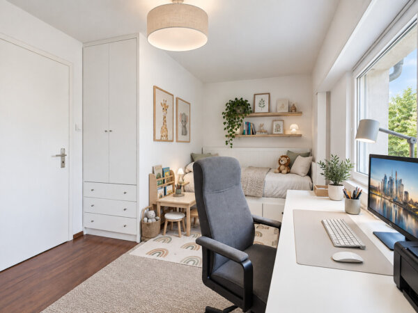 heller Home-Office- oder Kinderzimmer