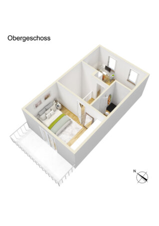 Grundriss 3D - OG