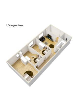 Grundriss 3D - 1.OG