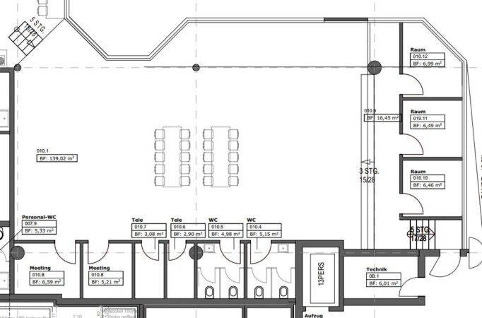 Grundriss mit m²