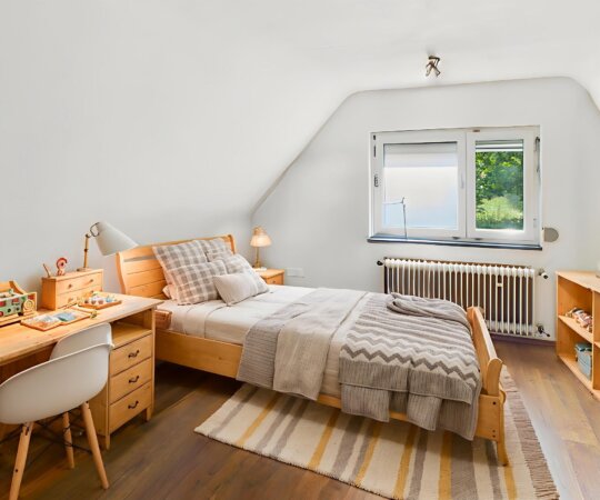 freundliches Kinderzimmer im DG - Visualisierung Einrichtungsbeispiel