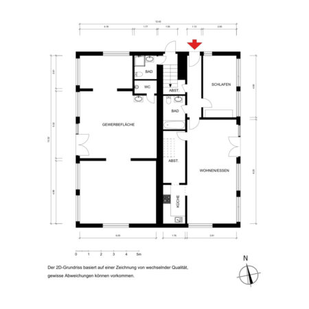 Grundriss 2-Familienhaus EG 2D