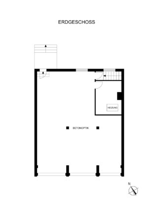 Grundriss Hinterhaus EG - 2D