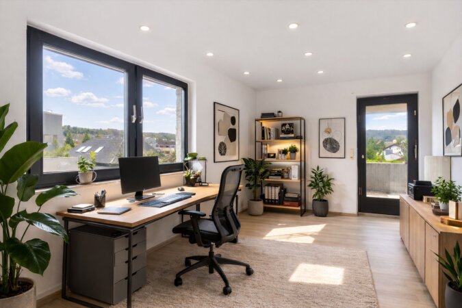 KI möbliertes Bild - Arbeiten mit Blick