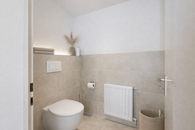 KI möbliertes Bild - praktisches Gäste-WC