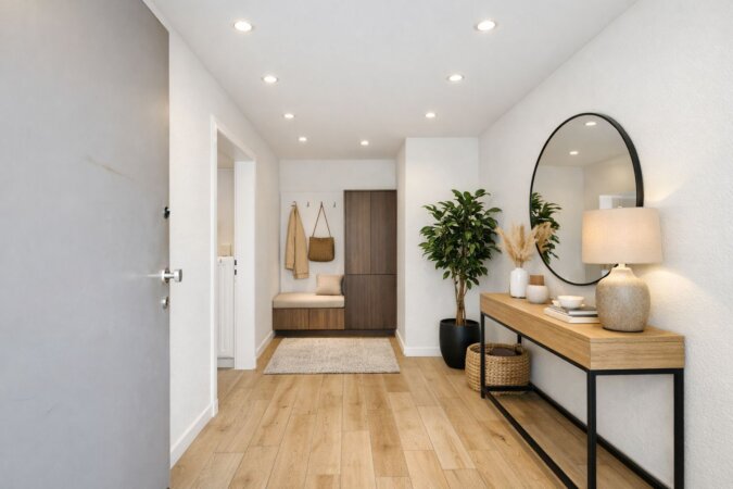 KI möbliertes Bild - Wilkommen im neuen Zuhause