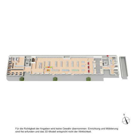 Grundriss Ladengeschäft - 3D