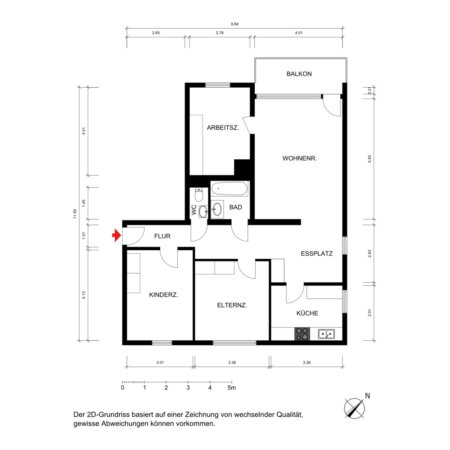 Grundriss 4-ZW 2D