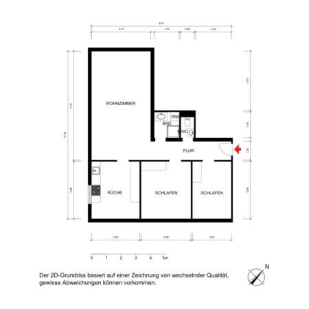 Grundriss DG links 2D