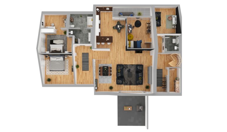 Grundriss 3D DG