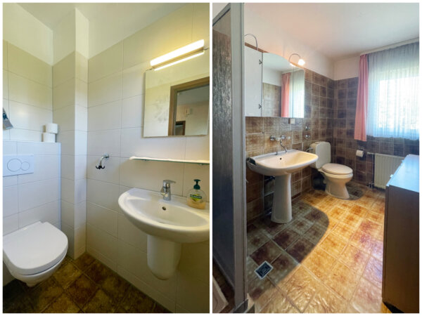 Duschbad und Gäste WC im EG