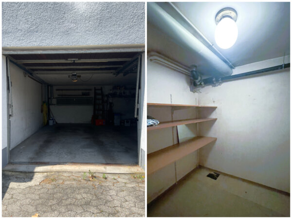 Garage und Kellerraum
