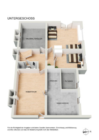 Grundriss UG 3D
