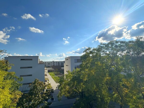 Blick vom Balkon