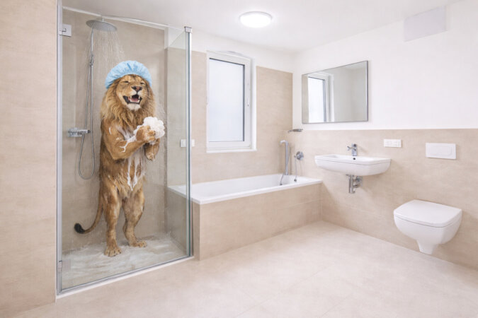 Tageslichtbad mit Badewanne
