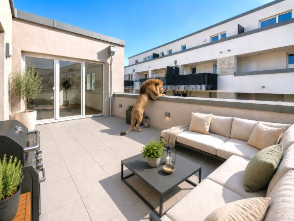 großzügige Dachterrasse