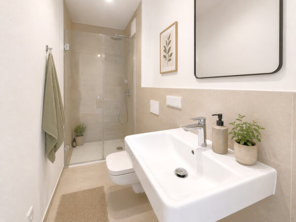 komfortables Gäste-Bad mit Dusche