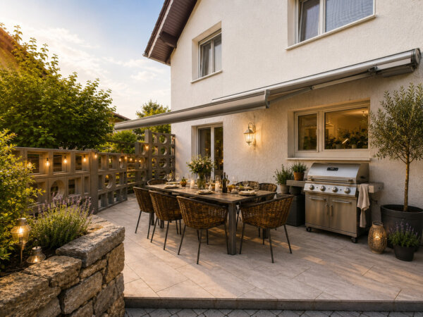 KI Visualisierung - gemütliche Terrasse