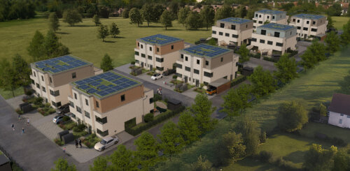 Neubau Doppelhaushälften PLUS-ENERGIE-Haus mit Photovoltaik