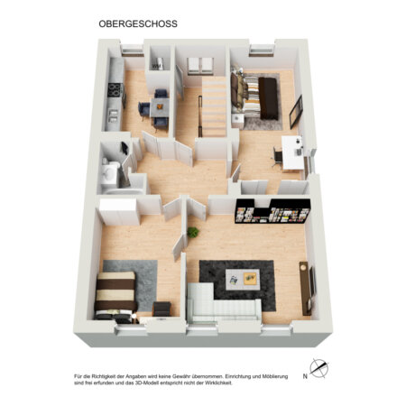Grundriss 3D 1. OG VH
