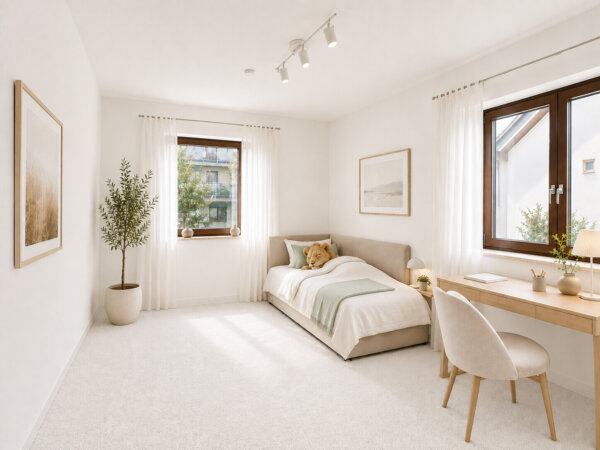 helles Home-Office- oder Gästezimmer