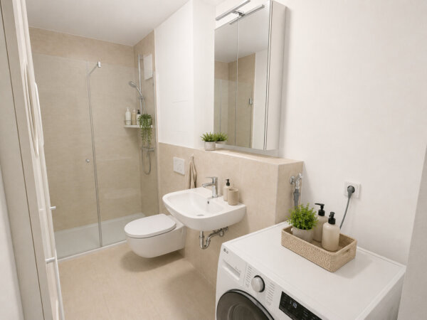 gepflegtes Badezimmer