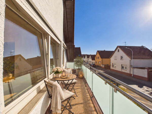 großzügiger Balkon